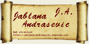 Jablana Andrašević vizit kartica